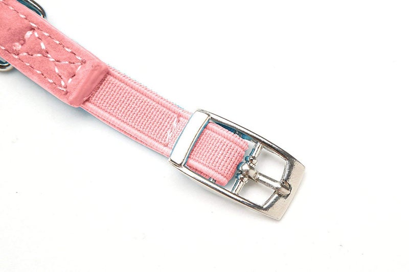 CHUKCHI Heart Bling Cat Collar with Safety Belt and Bell 8-11 Inches(Pink) - Image 2